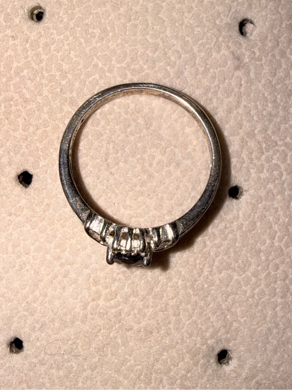 VTG Black Sapphire Ring - Size 7 - Picture 9 of 16